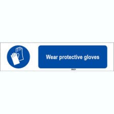 Brady Sten M009-297X74-Pe-Crd/1 ISO 7010 Sign - Wear protective gloves 819224