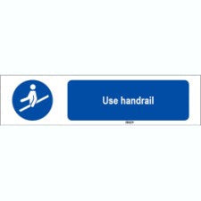 Brady Sten M012-297X74-Pe-Crd/1 ISO 7010 Sign - Use handrail 819671