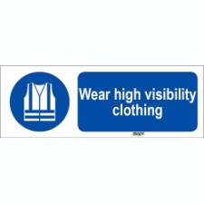 Brady Sten M015-297X105-Pp-Crd/1 ISO 7010 Sign - Wear high visibility clothing 820127