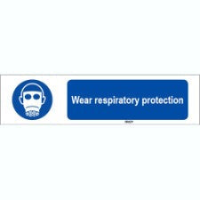 Brady Sten M017-297X74-Pe-Crd/1 ISO 7010 Sign - Wear respiratory protection 820416