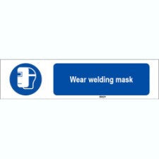 Brady Sten M019-297X74-Pe-Crd/1 ISO 7010 Sign - Wear welding mask 820714