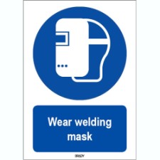 Brady Sten M019-297X420-Al-Crd/1 ISO 7010 Sign - Wear welding mask 820728