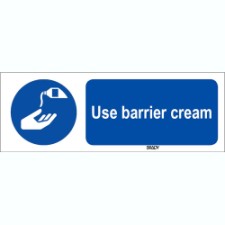 Brady Sten M022-297X105-Al-Crd/1 ISO 7010 Sign - Use barrier cream 821177