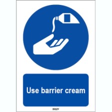 Brady Sten M022-210X297-Pe-Crd/1 ISO 7010 Sign - Use barrier cream 821158