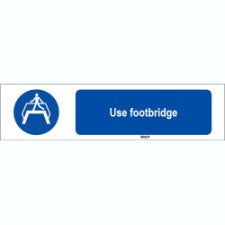 Brady Sten M023-297X74-Pe-Crd/1 ISO 7010 Sign - Use footbridge 821310