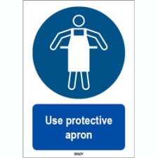 Brady Sten M026-297X420-Pp-Crd/1 ISO 7010 Sign - Use protective apron 821763