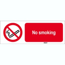 Brady Sten P002-450X150-Pe-Crd/1 ISO 7010 Sign - No smoking 822057