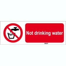 Brady Sten P005-297X105-Pe-Crd/1 ISO 7010 Sign - Not drinking water 822503