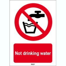 Brady Sten P005-210X297-Pe-Crd/1 ISO 7010 Sign - Not drinking water 822499