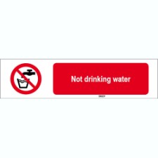 Brady Sten P005-297X74-Pe-Crd/1 ISO 7010 Sign - Not drinking water 822502