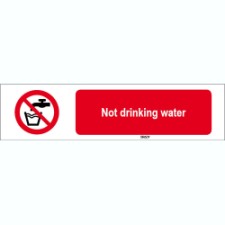 Brady Sten P005-297X74-Pe-Crd/1 ISO 7010 Sign - Not drinking water 822502