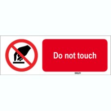 Brady Sten P010-600X200-Pe-Crd/1 ISO 7010 Sign - Do not touch 823101