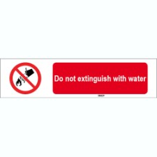 Brady Sten P011-297X74-Pe-Crd/1 ISO 7010 Sign - Do not extinguish with water 823247