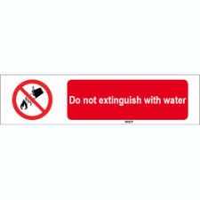 Brady Sten P011-297X74-Pp-Crd/1 ISO 7010 Sign - Do not extinguish with water 823255