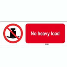 Brady Sten P012-297X105-Pp-Crd/1 ISO 7010 Sign - No heavy load 823405