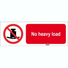 Brady Sten P012-450X150-Pp-Crd/1 ISO 7010 Sign - No heavy load 823406