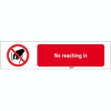 Brady Sten P015-297X74-Pe-Crd/1 ISO 7010 Sign - No reaching in 823843