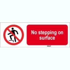 Brady Sten P019-450X150-Pe-Crd/1 ISO 7010 Sign - No stepping on surface 824292