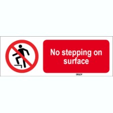 Brady Sten P019-150X50-Pe-Crd/1 ISO 7010 Sign - No stepping on surface 824289