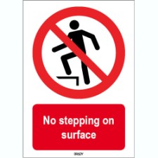 Brady Sten P019-210X297-Pe-Crd/1 ISO 7010 Sign - No stepping on surface 824287