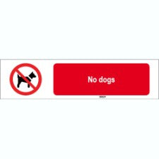 Brady Sten P021-297X74-Pe-Crd/1 ISO 7010 Sign - No dogs 824588