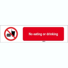 Brady Sten P022-297X74-Pp-Crd/1 ISO 7010 Sign - No eating or drinking 824745