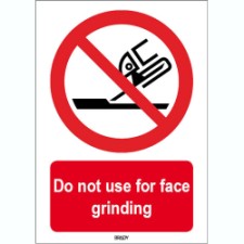 Brady Sten P032-210X297-Al-Crd/1 ISO 7010 Sign - Do not use for face grinding 826240