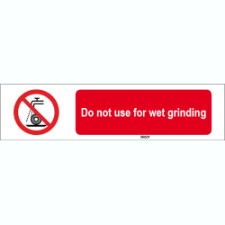 Brady Sten P033-297X74-Pp-Crd/1 ISO 7010 Sign - Do not use for wet grinding 826384