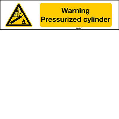 Brady Sten W029-297X74-Pp-Crd/1 ISO 7010 Sign - Pressurized cylinder 830677