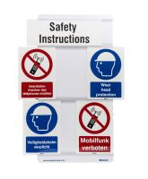 Brady Slider Board-Pvc-296X650mm-Blank-4Xa5 Safety Sliders - Blank Board 195904