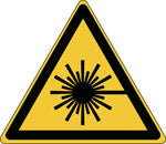 Brady W/W004/Nt-Sa-Tri 20/15-B ISO Safety Sign - Warning; Laser beam 139026