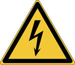 Brady W/W012/Nt-Sa-Tri 20/15-B Warning; Electricity - ISO 7010 139002