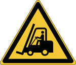 Brady W/W014/Nt-Sa-Tri 10/54-B Warning; Forklift trucks and other industrial vehicles - ISO 7010 139000