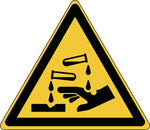 Brady W/W023/Nt-Sa-Tri 10/54-B Warning; Corrosive substance - ISO 7010 138997