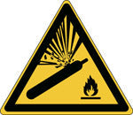 Brady W/W029/Nt-Sa-Tri 10/54-B Warning; Pressurized cylinder - ISO 7010 139012