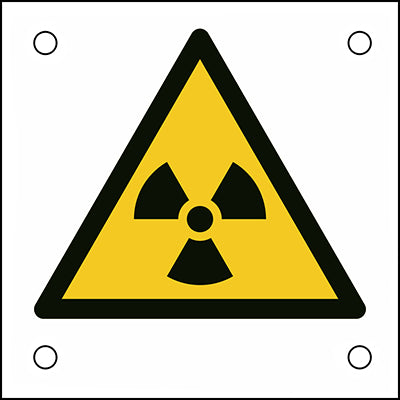 Brady W/W003/Nt/Alu05-50X50-1 ISO Safety Sign - Warning; Radioactive material or ionizing radiation 302720