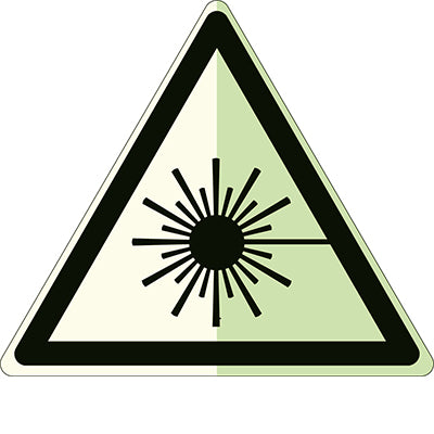 Brady W/W004/Nt-Sa-Pholumc-Tri 150/1-B ISO Safety Sign - Warning; Laser beam 836139
