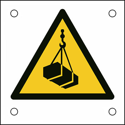 Brady W/W015/Nt/Alu05-50X50-1 ISO Safety Sign - Warning; Overhead load 302726