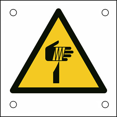 Brady W/W022/Nt/Alu05-50X50-1 ISO Safety Sign - Warning; Sharp elements 302731