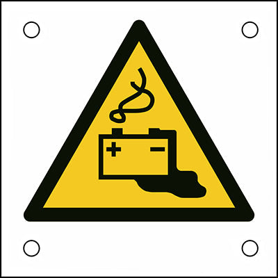 Brady W/W026/Nt/Alu05-50X50-1 ISO Safety Sign - Warning; Battery charging 302734