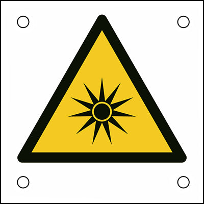 Brady W/W027/Nt/Alu05-50X50-1 ISO Safety Sign - Warning; Optical radiation 302735
