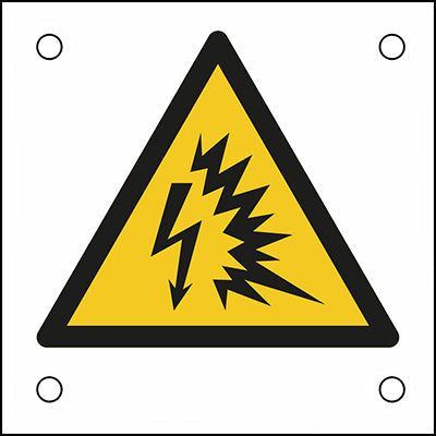 Brady W/W042/Nt/Alu05-50X50-1 ISO Safety Sign - Warning; Arc flash 302740