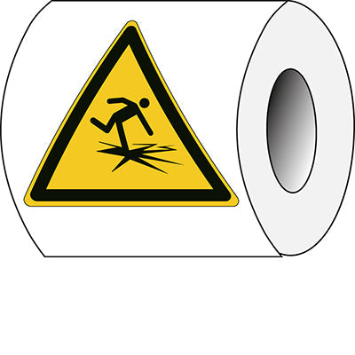 Brady W/W043/Nt/Pe-Tri100-250 ISO Safety Sign - Warning Thin ice 300414