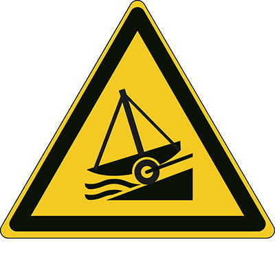 Brady W/W044/Nt/Alu-Tri315-1 ISO Safety Sign - Warning Slipway 300484