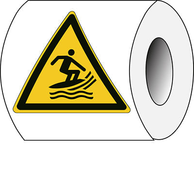 Brady W/W046/Nt/Pe-Tri100-250 ISO Safety Sign - Warning Surf craft area 300688