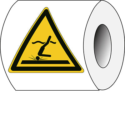 Brady W/W048/Nt/Pe-Tri100-250 ISO Safety Sign - Warning Shallow water 300869