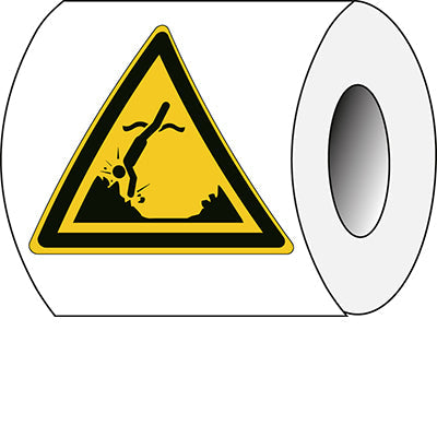 Brady W/W049/Nt/Pe-Tri100-250 ISO Safety Sign - Warning Submerged objects 300960