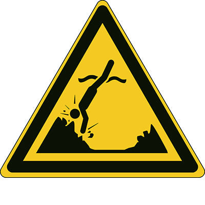 Brady W/W049/Nt/Pp-Tri315-1 ISO Safety Sign - Warning Submerged objects 300936