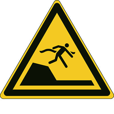 Brady W/W050/Nt/Alu-Tri100-1 ISO Safety Sign - Warning Sudden drop in swimming or leisure pools 301030
