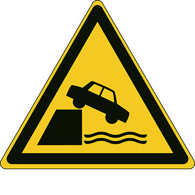 Brady W/W051/Nt/Alu-Tri315-1 ISO Safety Sign - Warning Unprotected edges 301123